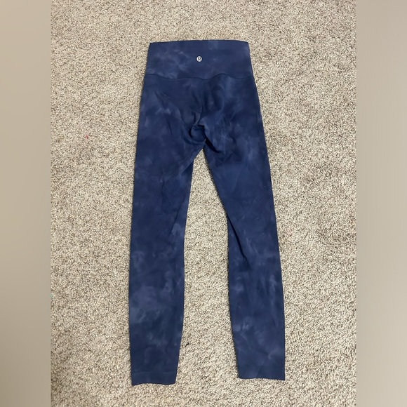 Lululemon Wunder Train High-Rise Tight 25" Diamond Dye Blue Women's Size 4 Yoga - Picture 2 of 9